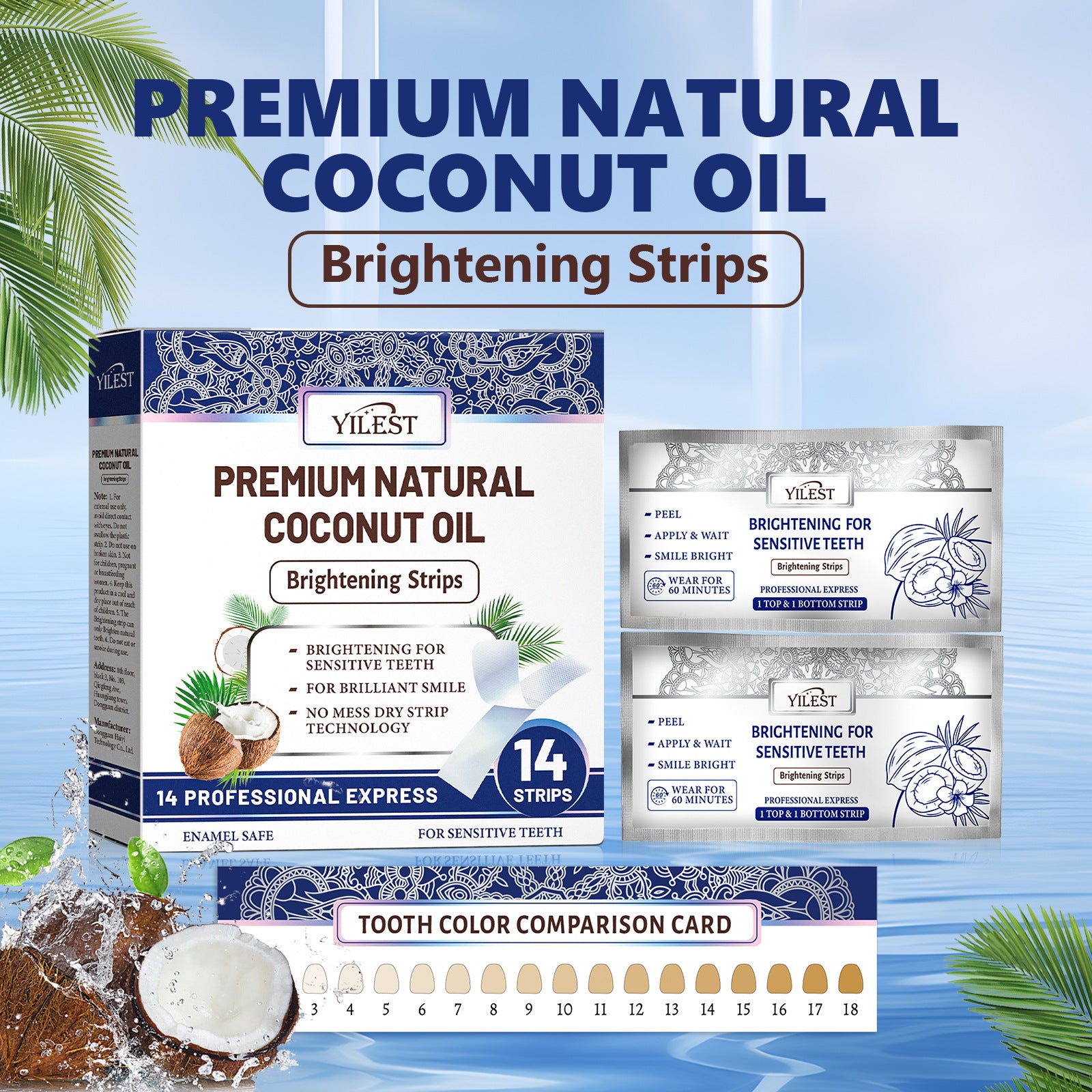 Yilest - Teeth Whitening Strips Coconut