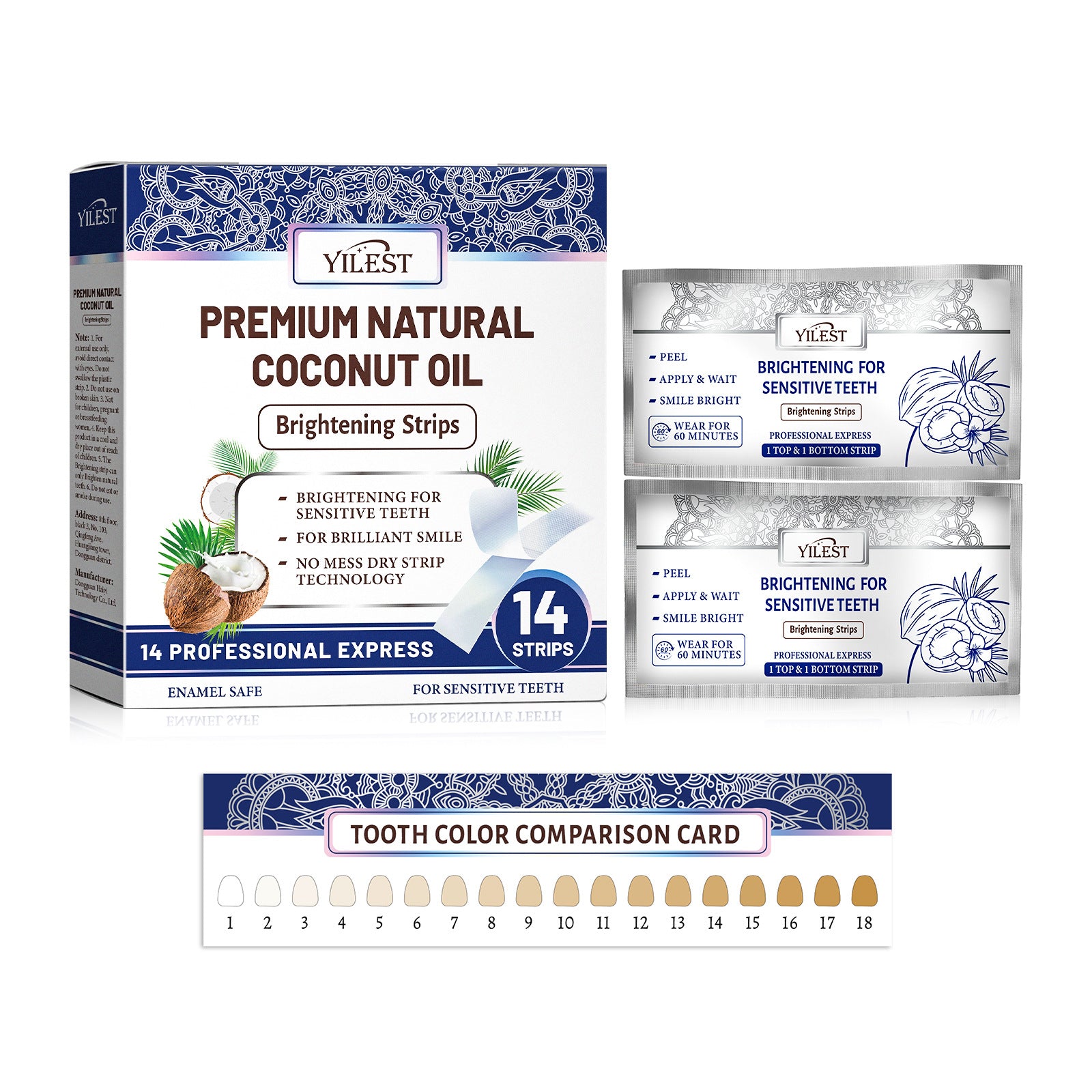 Yilest - Teeth Whitening Strips Coconut